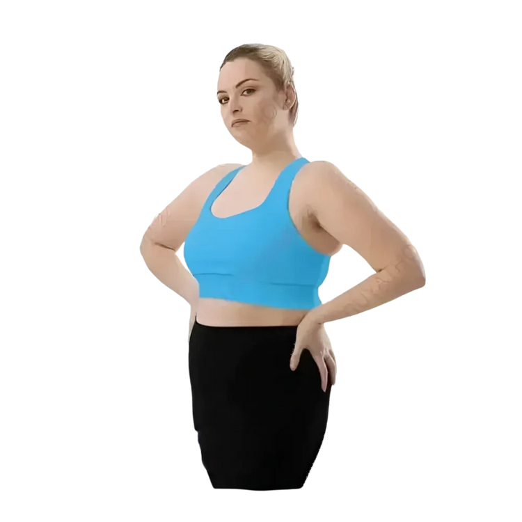 Racerback Tank Crop Top mit Polstern von BUYATHOME24, schnelltrocknend, in XS bis 3XL, sportliche Damenbekleidung, sportlicher Look