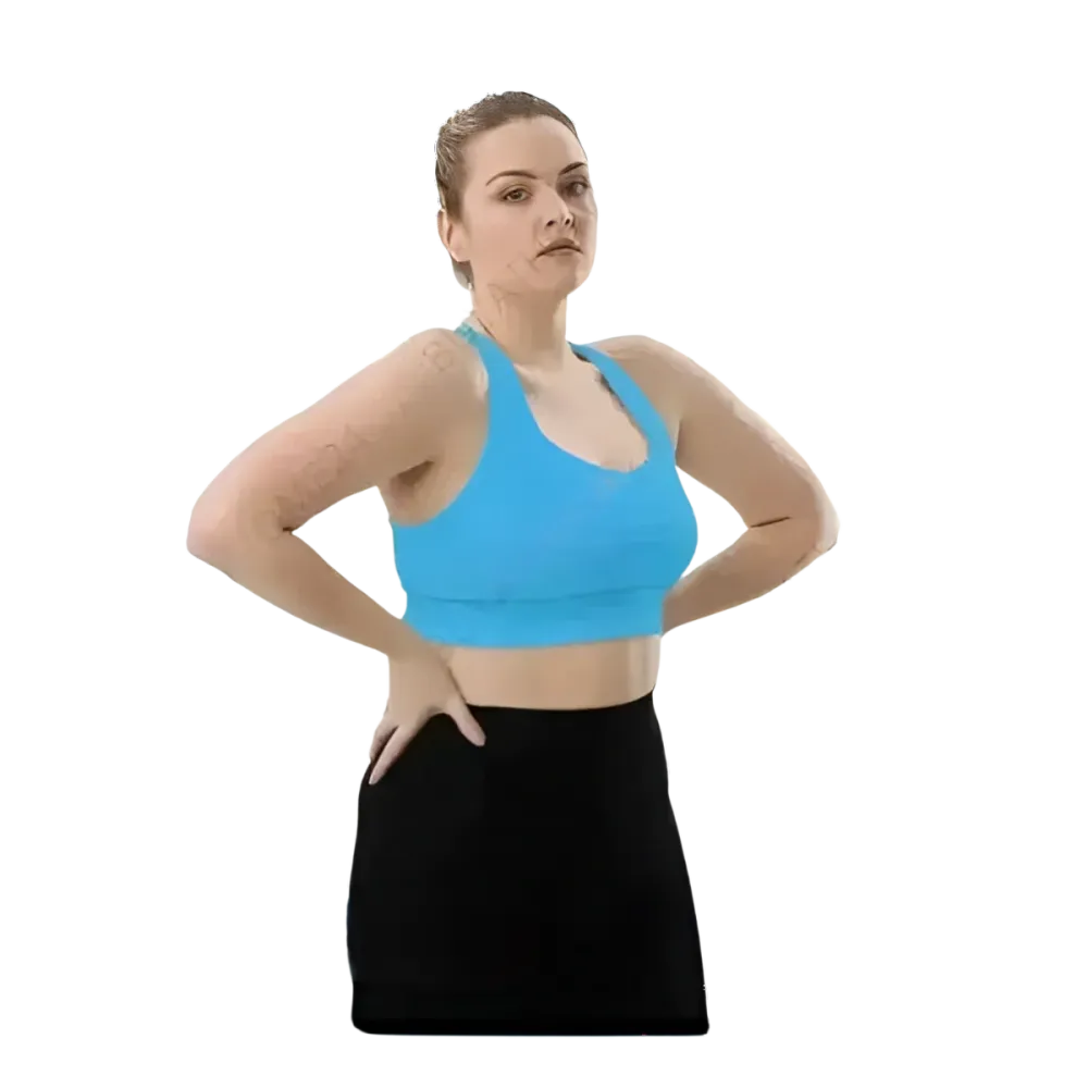 Racerback Tank Crop Top von BUYATHOME24, schnelltrocknend, mit Polstern, für Damen, in XS bis 3XL, Sportbekleidung