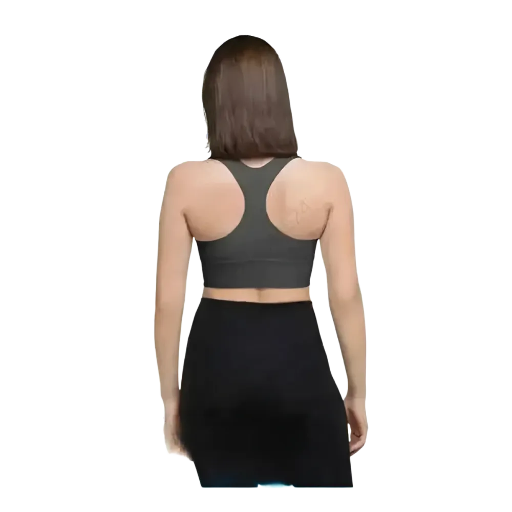 Racerback Tank Crop Top mit Polstern in XS-3XL von BUYATHOME24, schnelle Trocknung, sportliche Damenbekleidung, vorne sichtbar