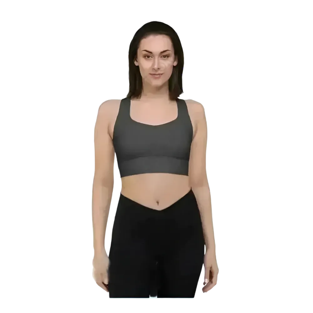 Racerback Tank Crop Top von BUYATHOME24, schnelltrocknend, mit Polstern, in XS bis 3XL, für Damen, sportliche Sportbekleidung