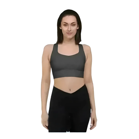 Racerback Tank Crop Top von BUYATHOME24, schnelltrocknend, mit Polstern, in XS bis 3XL, für Damen, sportliche Sportbekleidung