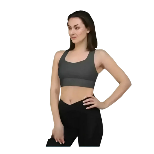 Racerback Tank Crop Top von BUYATHOME24, schnelltrocknend, mit Polstern, in XS bis 3XL, für Damen, sportliche Sportbekleidung