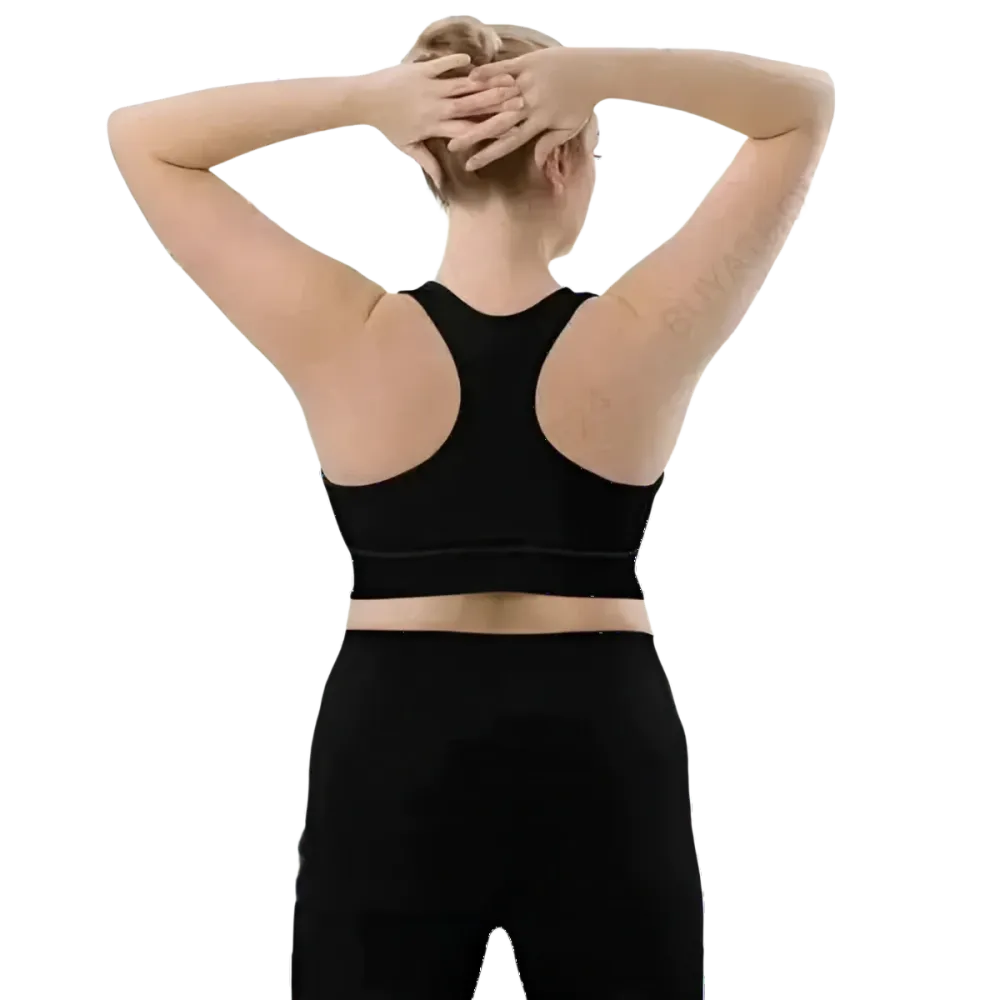 Racerback Tank Crop Top von BUYATHOME24, sportliche Damen-Sport-Bekleidung, schnelltrocknend, mit Polstern, in XS bis 3XL