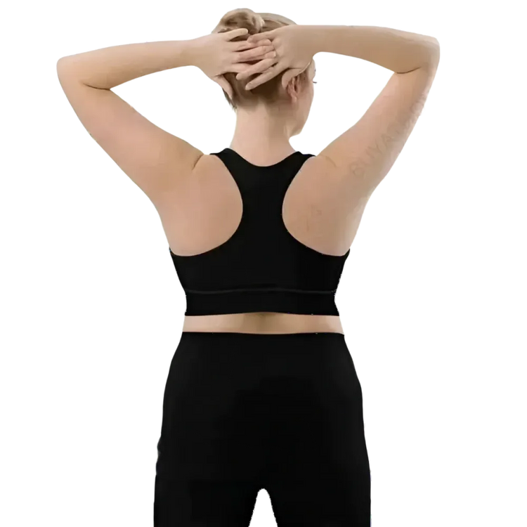 Racerback Tank Crop Top von BUYATHOME24, sportliche Damen-Sport-Bekleidung, schnelltrocknend, mit Polstern, in XS bis 3XL