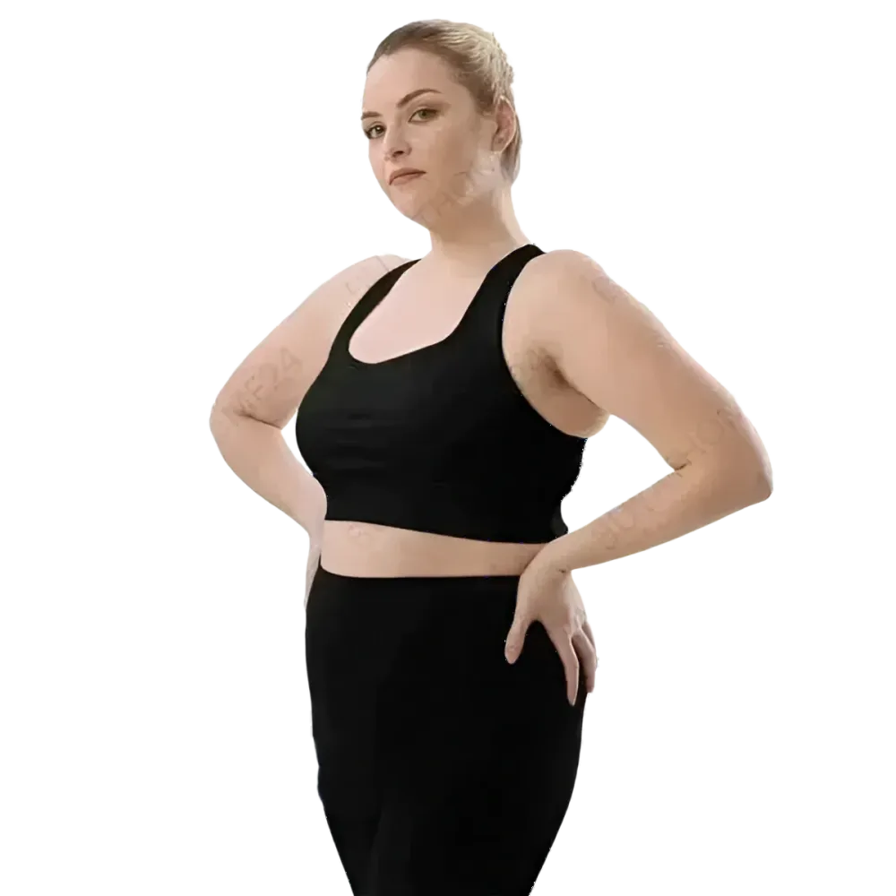 Racerback Tank Crop Top von BUYATHOME24, schnelltrocknend, mit Polstern, in XS bis 3XL, sportliche Damen-Sportbekleidung