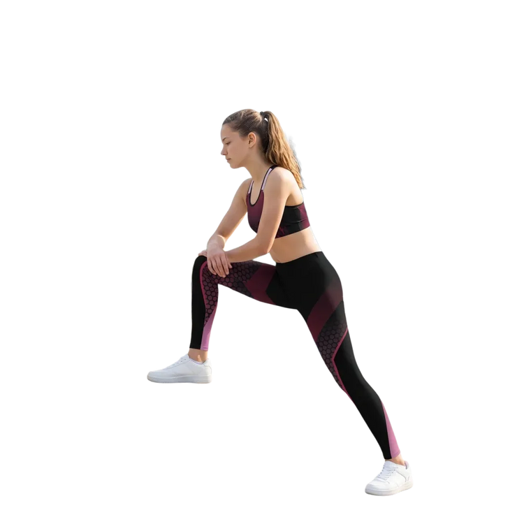 Unisex Kinder-Sporthose in Rosa und Schwarz mit UV-Schutz, Leggings für Kinder 134-170 cm, bequem und sportlich.