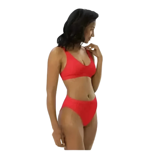 Roter Damen Bikini von BUYATHOME24, zweilagig, in den Größen XS bis 3XL, mit personalisiertem Design, Badebekleidung für Damen