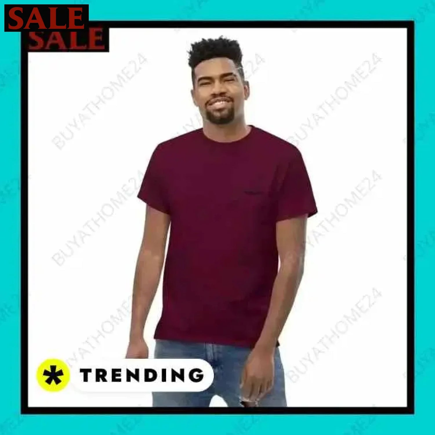 Herren T-Shirt aus Baumwolle in S-5XL für aktiven Stil in Wuppertal  Textildruck BUYATHOME24, T-Shirts BUYATHOME24, Hoodies BUYATHOME24,  Hosen BUYATHOME24, Jacken BUYATHOME24, Schuhe BUYATHOME24