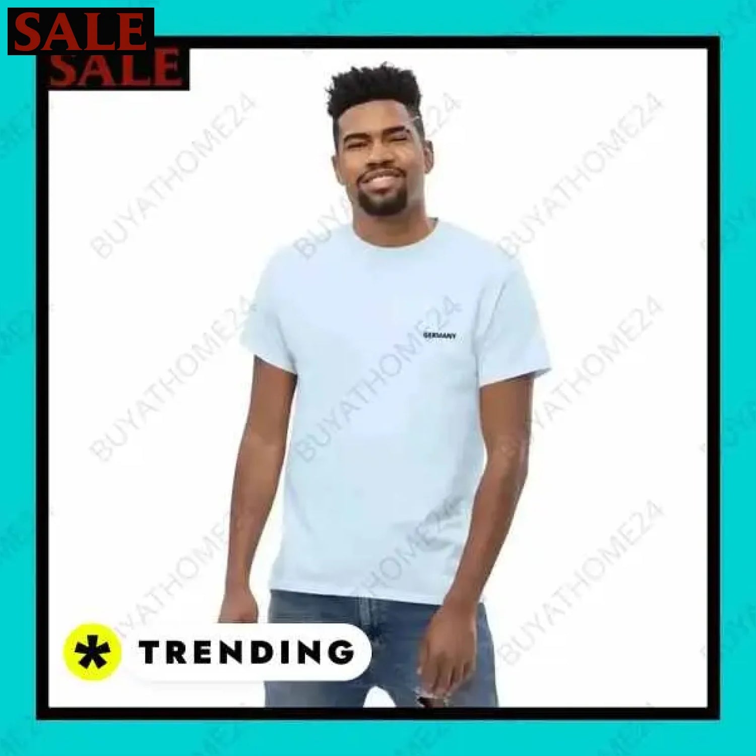 Herren T-Shirt aus Baumwolle in S-5XL für aktiven Stil in Wuppertal  Textildruck BUYATHOME24, T-Shirts BUYATHOME24, Hoodies BUYATHOME24,  Hosen BUYATHOME24, Jacken BUYATHOME24, Schuhe BUYATHOME24