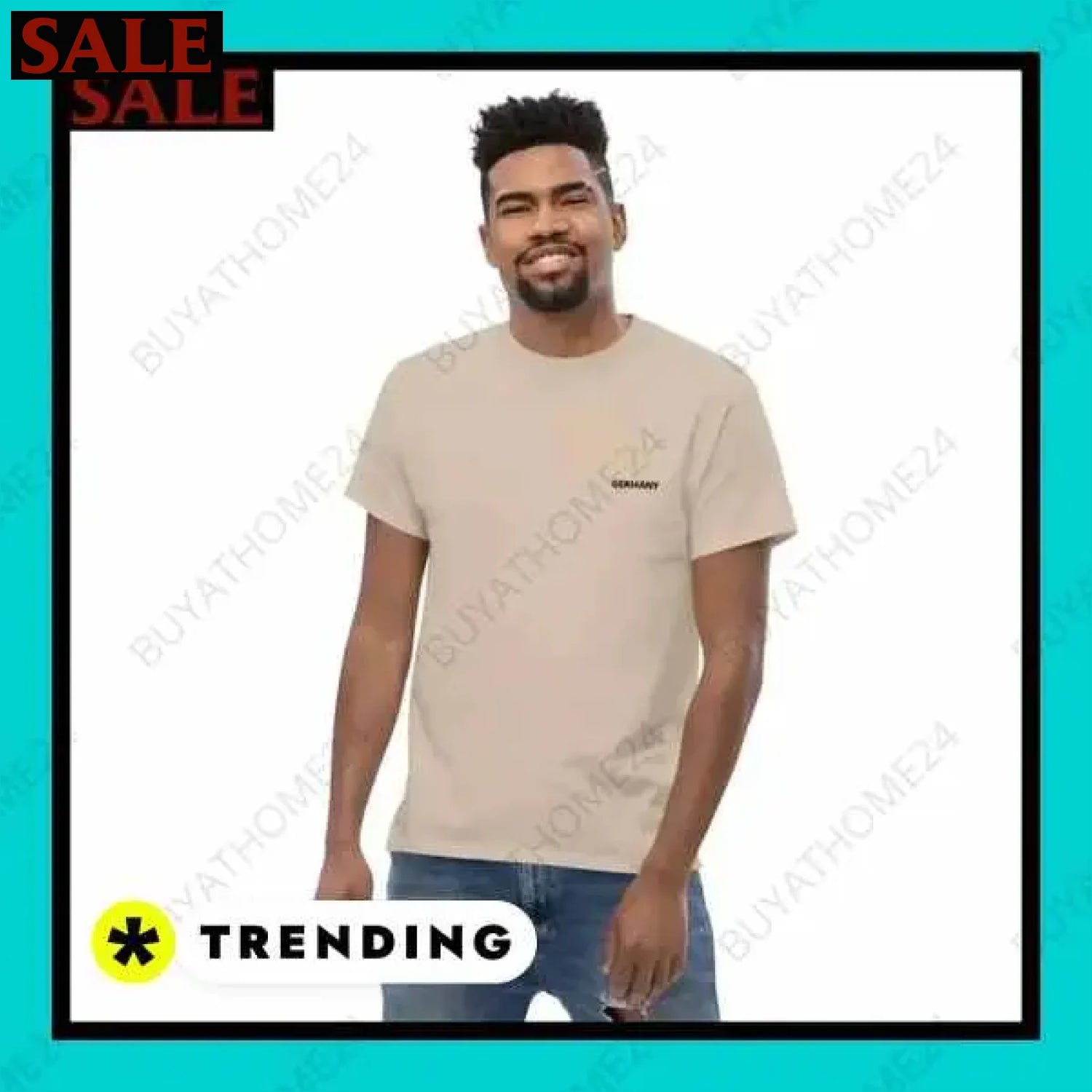 Herren T-Shirt aus Baumwolle in S-5XL für aktiven Stil in Wuppertal  Textildruck BUYATHOME24, T-Shirts BUYATHOME24, Hoodies BUYATHOME24,  Hosen BUYATHOME24, Jacken BUYATHOME24, Schuhe BUYATHOME24