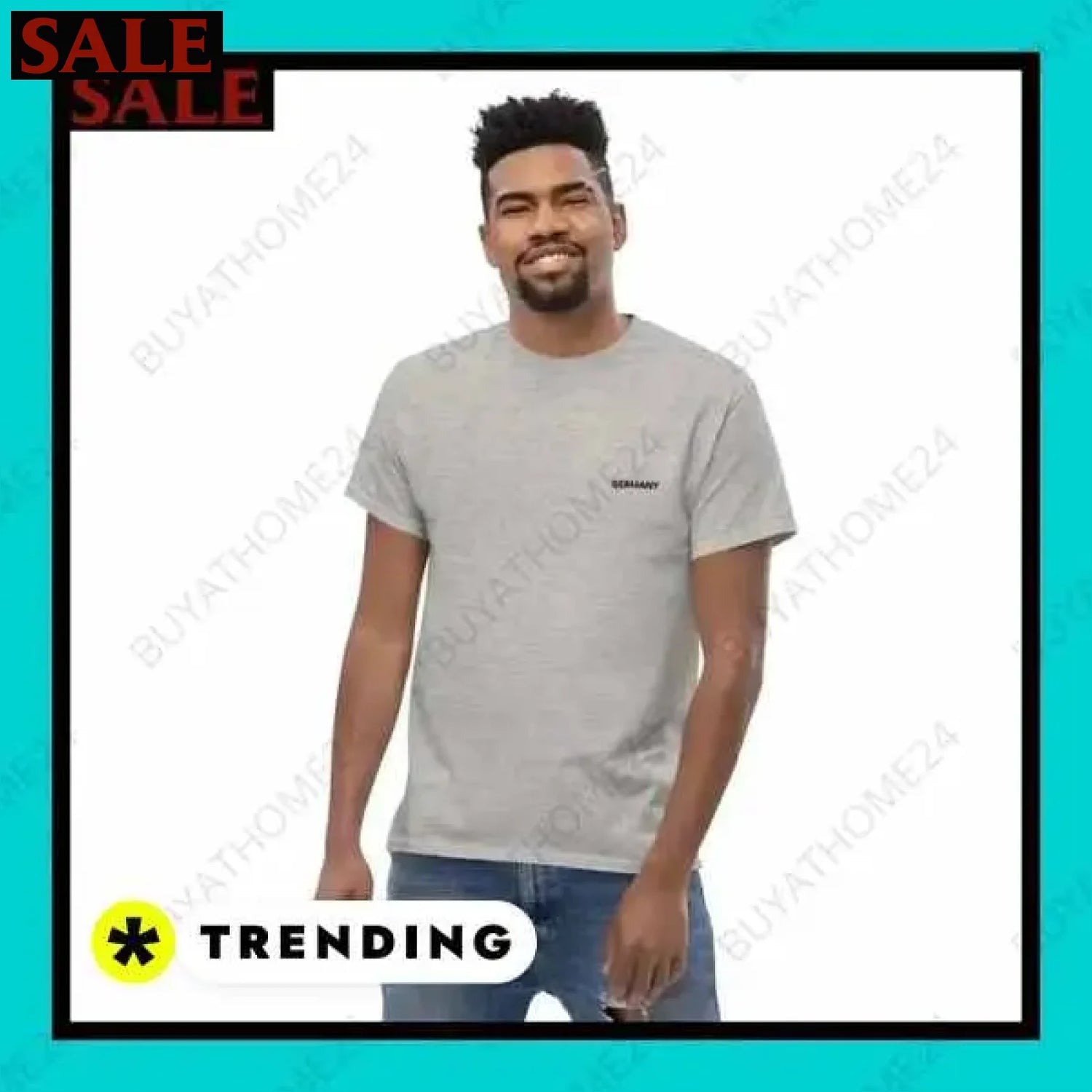 Herren T-Shirt aus Baumwolle in S-5XL für aktiven Stil in Wuppertal  Textildruck BUYATHOME24, T-Shirts BUYATHOME24, Hoodies BUYATHOME24,  Hosen BUYATHOME24, Jacken BUYATHOME24, Schuhe BUYATHOME24