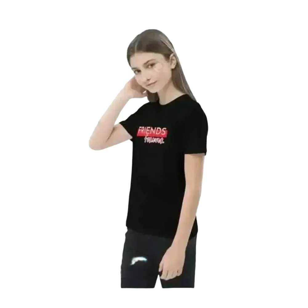 Kinder-Rundhals-T-Shirt mit Grafik, Baumwolle, Unisex, für Mädchen und Jungen, Größen 3-14 Jahre, bequem und stylish