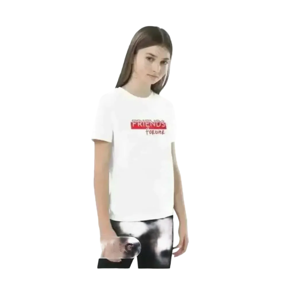 Mädchen-Rundhalsshirt aus Baumwolle mit Grafik, Unisex T-Shirt für Kinder 3-14 Jahre, in verschiedenen Größen, bei BUYATHOME24