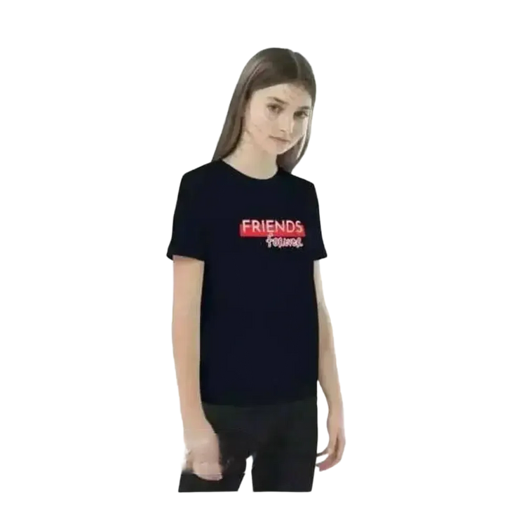 Kinder Rundhalsshirt mit Grafik, Baumwolle, Unisex T-Shirt für Jungen und Mädchen, in den Größen 3-14 Jahre