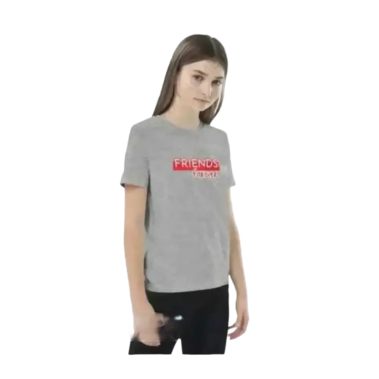 Kinder Rundhalsshirt mit Grafik, Baumwolle, Unisex, in Größen 3-14 Jahre, bequemes T-Shirt für Mädchen und Jungen