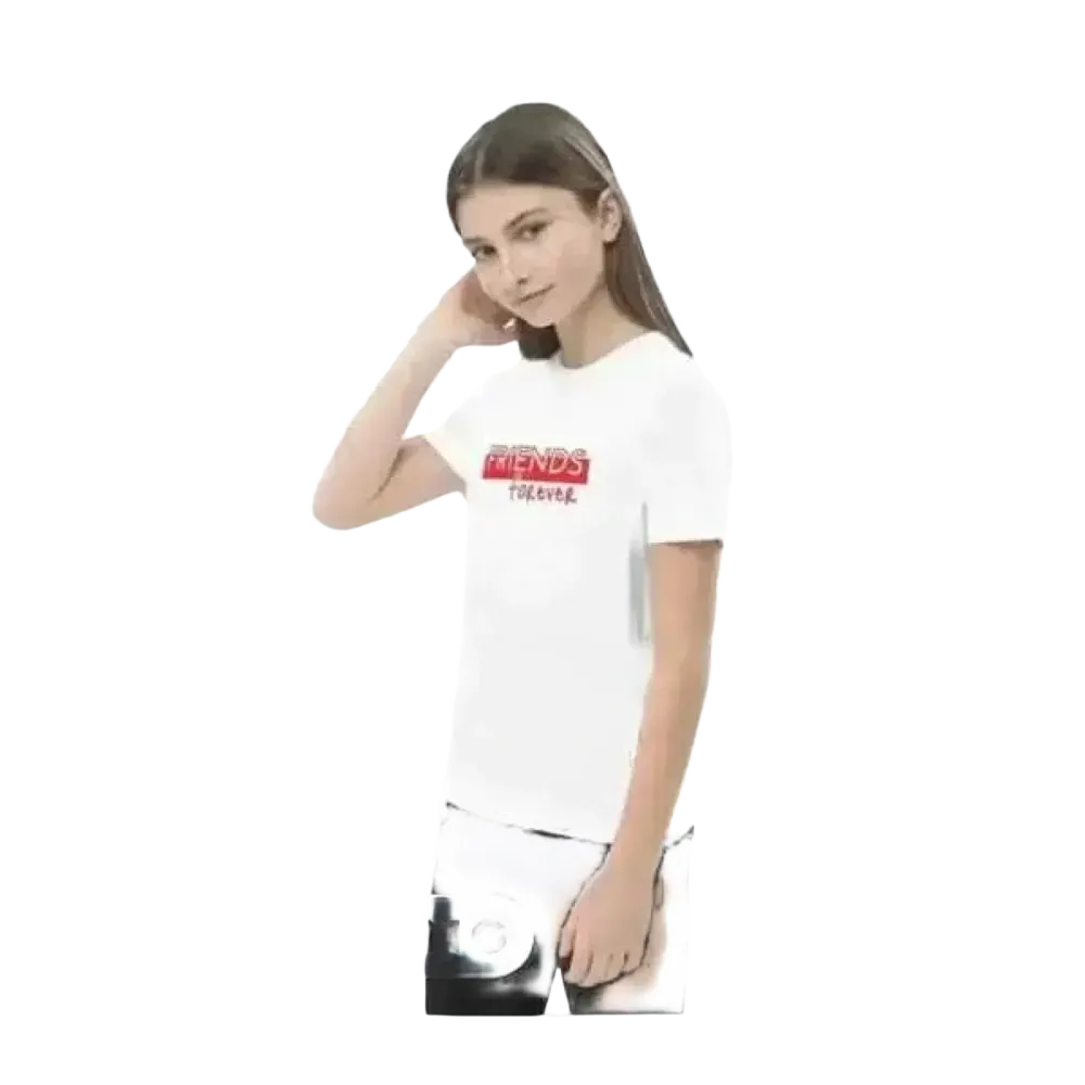 Kinder Rundhalsshirt mit buntem Grafik-Design, Baumwolle, Unisex, für Mädchen und Jungen, in Größen 3-14 Jahre