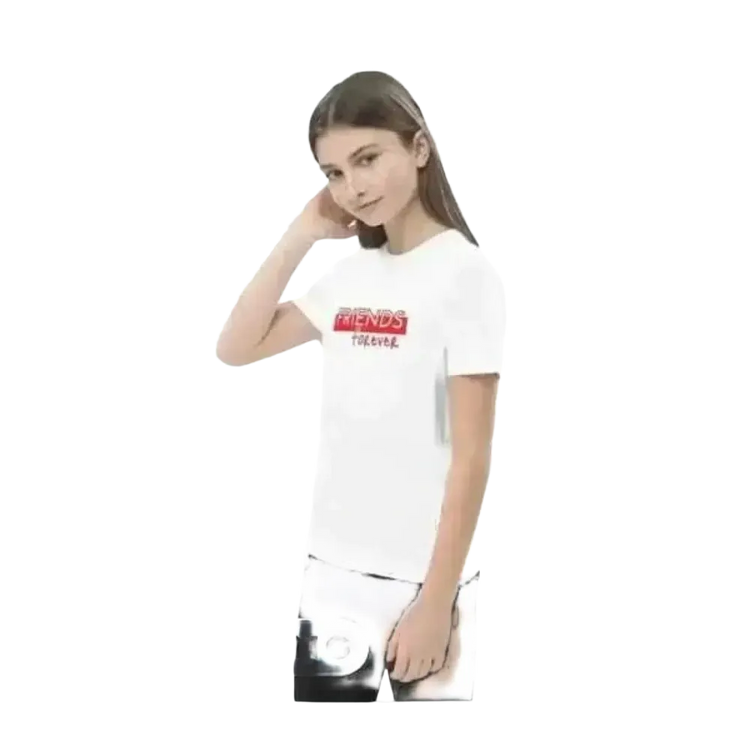 Kinder Rundhalsshirt mit buntem Grafik-Design, Baumwolle, Unisex, für Mädchen und Jungen, in Größen 3-14 Jahre