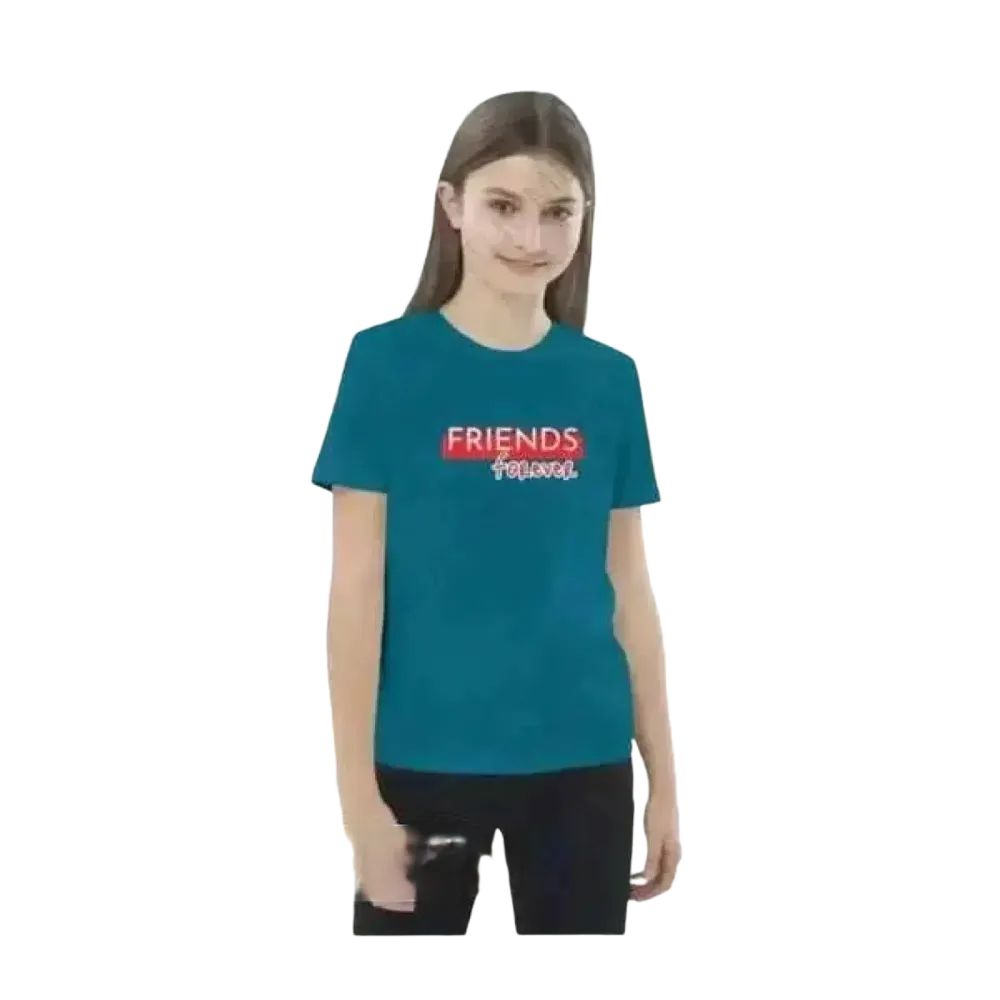 Kinder-Rundhalsshirt aus Baumwolle mit Grafik, Unisex-Design für Jungen und Mädchen, Größen 3-14 Jahre, von BUYATHOME24.
