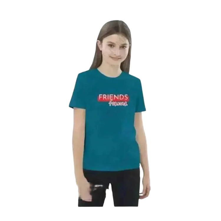Kinder-Rundhalsshirt aus Baumwolle mit Grafik, Unisex-Design für Jungen und Mädchen, Größen 3-14 Jahre, von BUYATHOME24.
