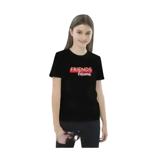 Kinder Rundhalsshirt von BUYATHOME24, graues Baumwoll-Grafik-Unisex-T-Shirt für Mädchen und Jungen, Größe 3-14 Jahre