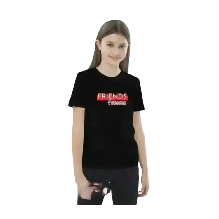 Kinder Rundhalsshirt von BUYATHOME24, graues Baumwoll-Grafik-Unisex-T-Shirt für Mädchen und Jungen, Größe 3-14 Jahre