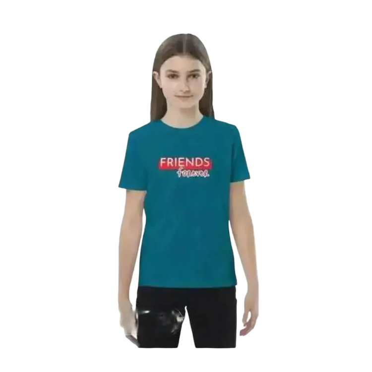 Kinder Rundhalsshirt mit Meeresgrafik, Baumwolle, Unisex, für Jungen und Mädchen, Größen 3-14 Jahre, langlebiges Baumwollmaterial