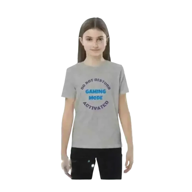Mädchen-Rundhalsshirt für Kinder 3-14 Jahre, Grafik Unisex Baumwolle, bei BUYATHOME24, Heather-Farbton