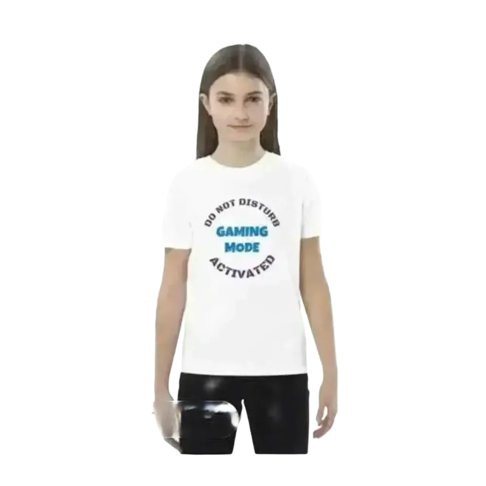 Weißes Kinder-Rundhalshirt mit Grafik für Jungen und Mädchen, Baumwolle, unisex, 3-14 Jahre, von BUYATHOME24