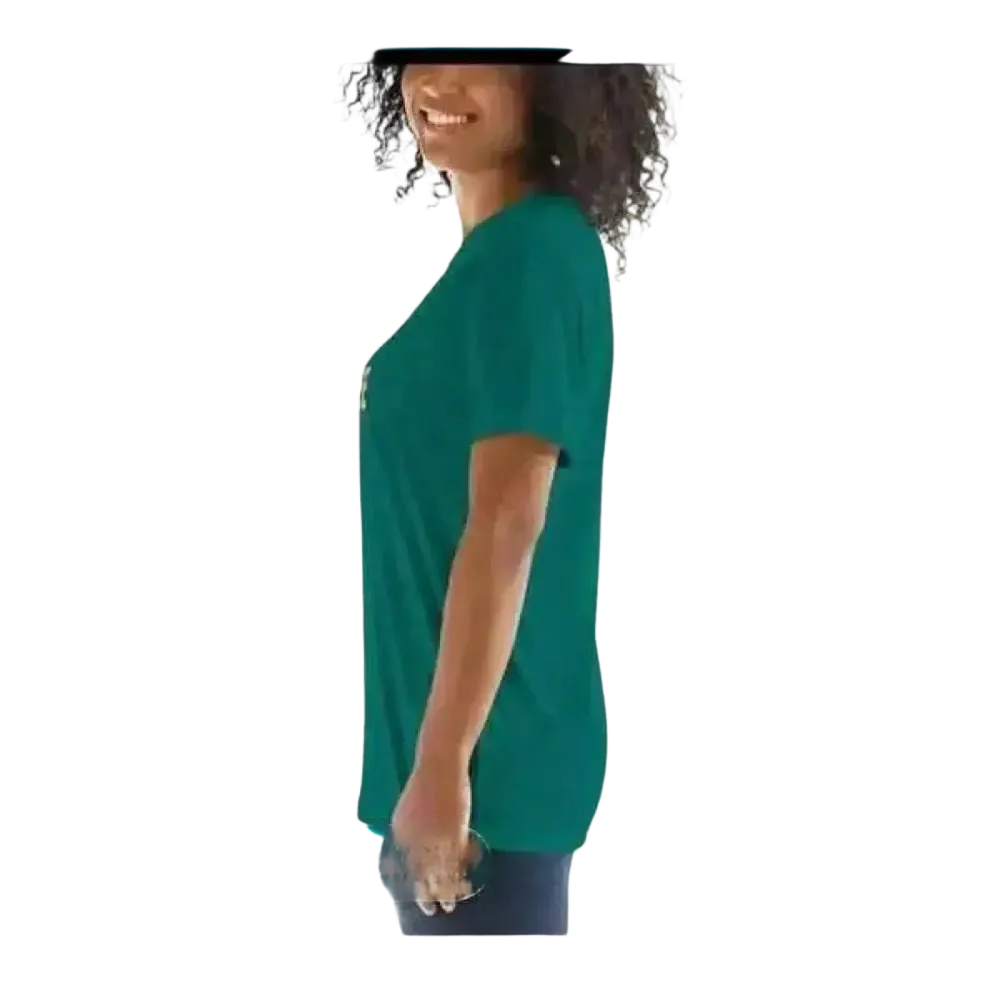 Damen Kurzarm Rundhals-Grafik T-Shirt von BUYATHOME24 in verschiedenen Größen, weiches Baumwollmaterial, modernes Design