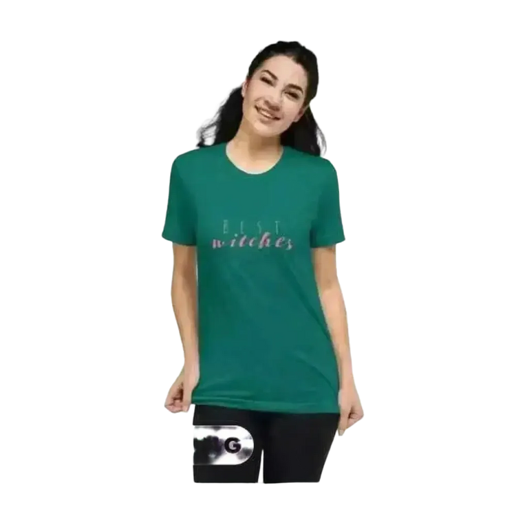 Grafik Damen T-Shirt von BUYATHOME24, kurzärmlig, aus Polyester und Baumwolle, in XS bis 3XL, personalisierbar.