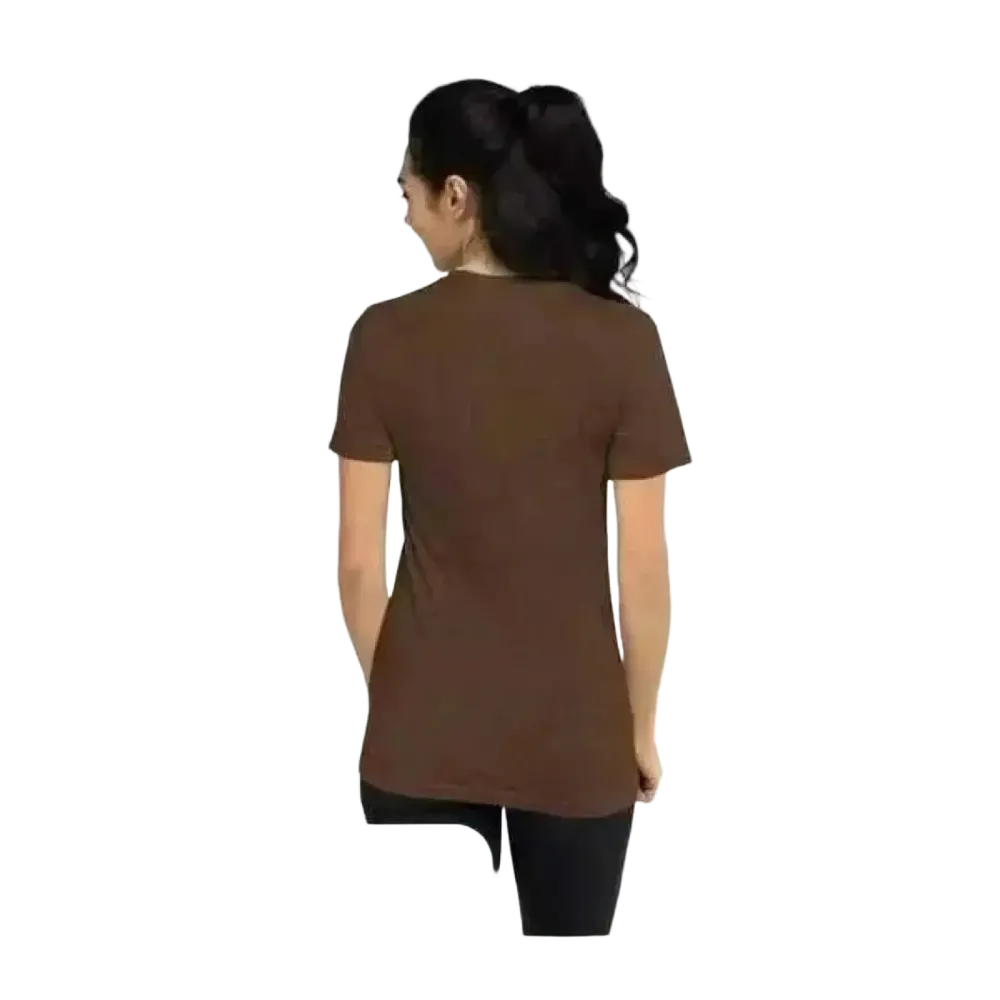 Grafik Damen T-Shirt von BUYATHOME24, kurzärmelig, aus Polyester und Baumwolle, personalisierbar, in XS bis 3XL.