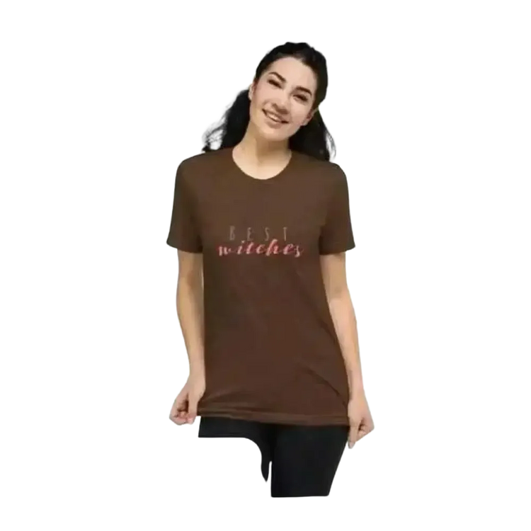 Damen Grafik T-Shirt mit Rundhalsausschnitt, kurzarm, aus Polyester und Baumwolle, personalisierbar, in XS-3XL, von BUYATHOME24