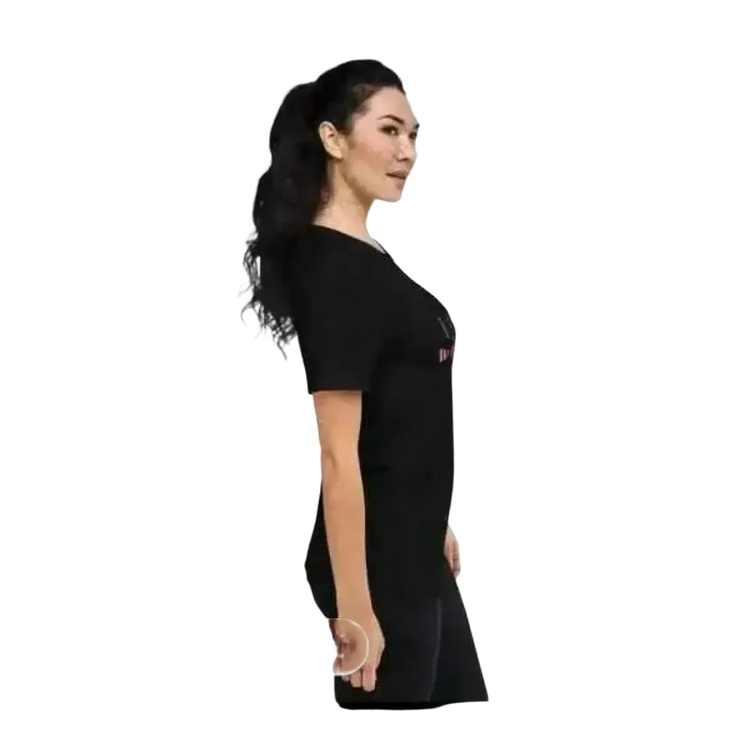 Grafik Damen T-Shirt von BUYATHOME24, kurzärmelig, aus Polyester und Baumwolle, personalisierbar, in XS bis 3XL