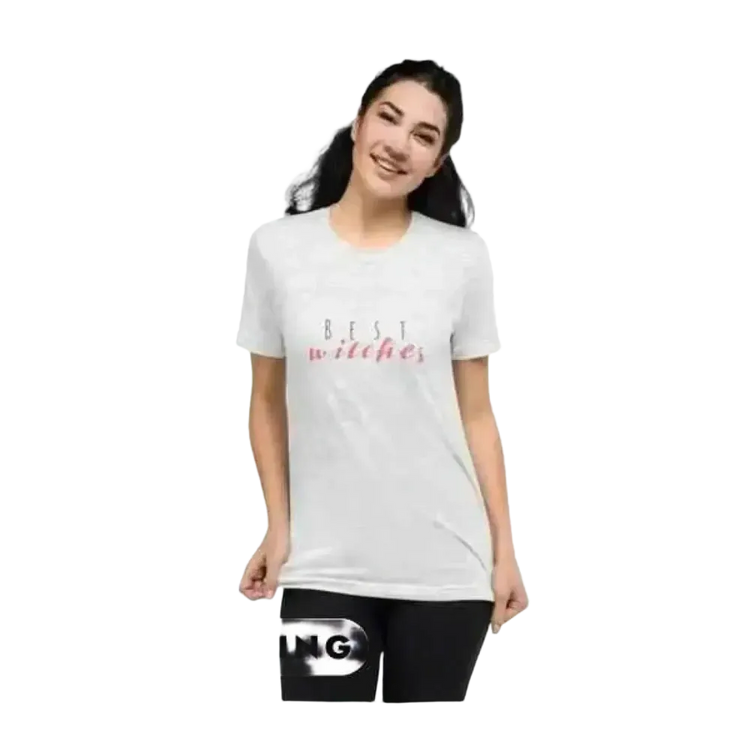 Damen-Rundhalsshirt mit Grafik von BUYATHOME24, Kurzarm, aus Polyester und Baumwolle, in XS bis 3XL, personalisierbar