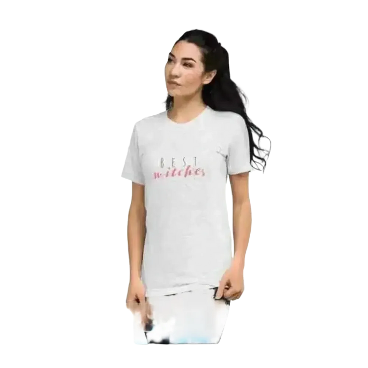 Grafisches Damen T-Shirt von BUYATHOME24, kurzärmelig, aus Polyester und Baumwolle, personalisierbar, in XS bis 3XL.