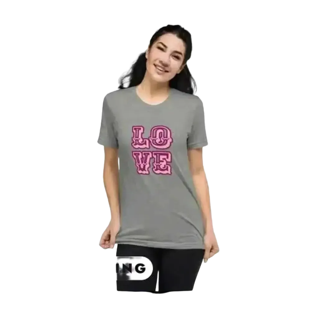 Damen Grafik T-Shirt aus Polyester in Kurzarm, Rundhals, für Damen, in XS bis 4XL, mit sportlichem Design von BUYATHOME24