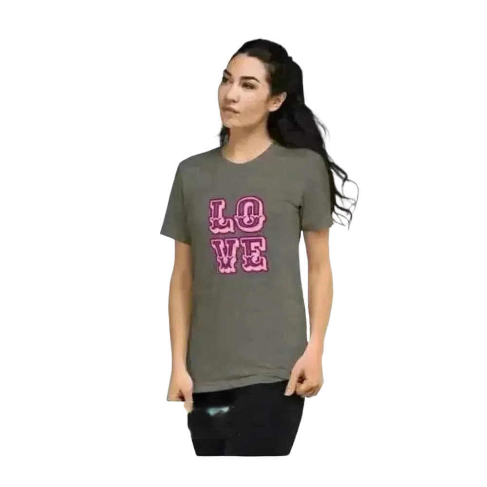 Damen Grafik T-Shirt aus Polyester in Kurzarm, rundhals, in XS bis 4XL, mit farbigem Druck, von BUYATHOME24