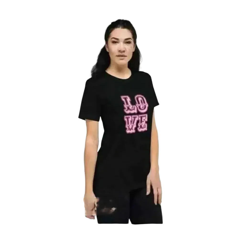 Damen-Rundhalsshirt aus Polyester mit Grafik, Kurzarm, in XS bis 4XL, bequemes T-Shirt von BUYATHOME24, modisches Damen-Shirt
