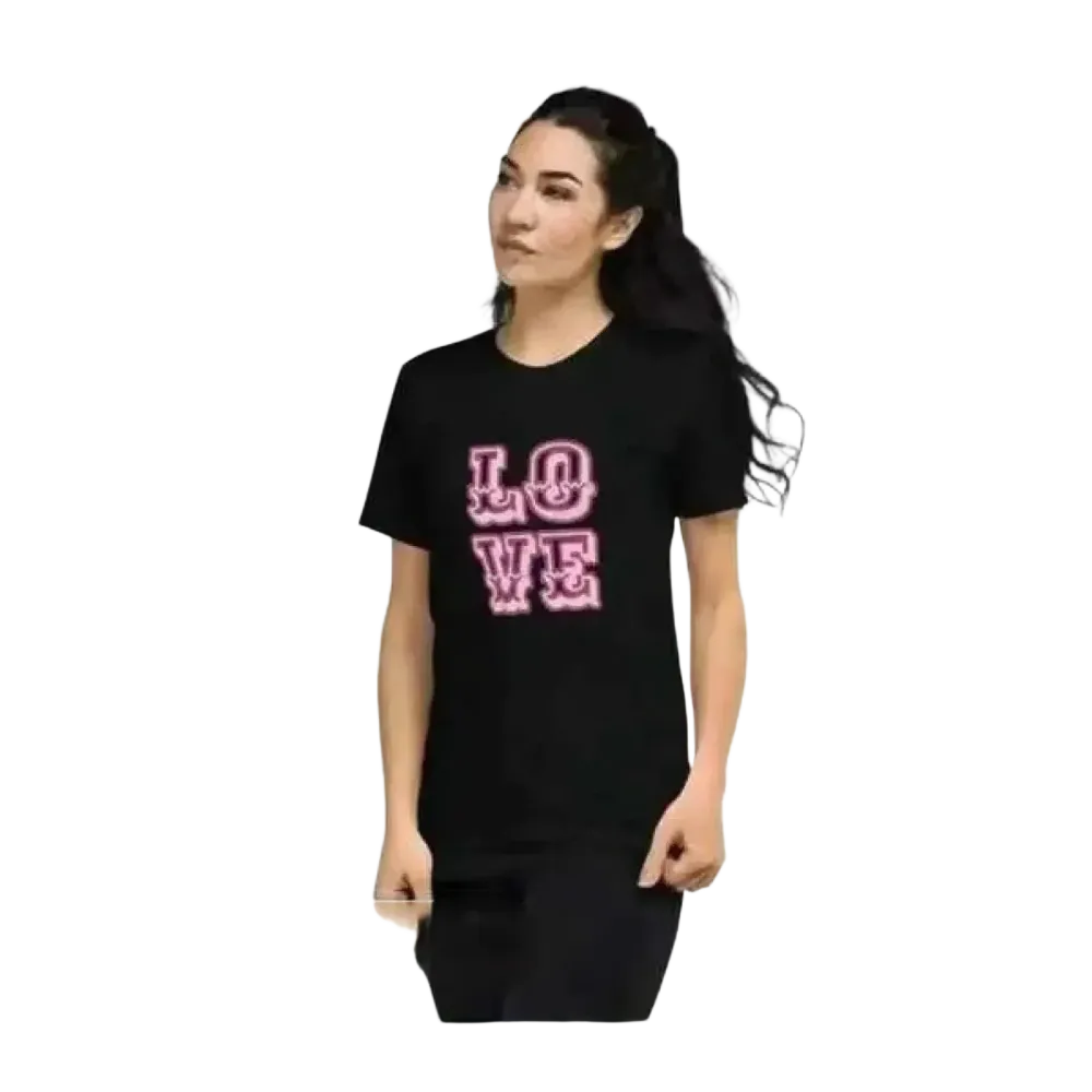 Damen Grafik T-Shirt aus Polyester, Kurzarm, Rundhals, in XS bis 4XL, modisches Damen-Shirt von BUYATHOME24