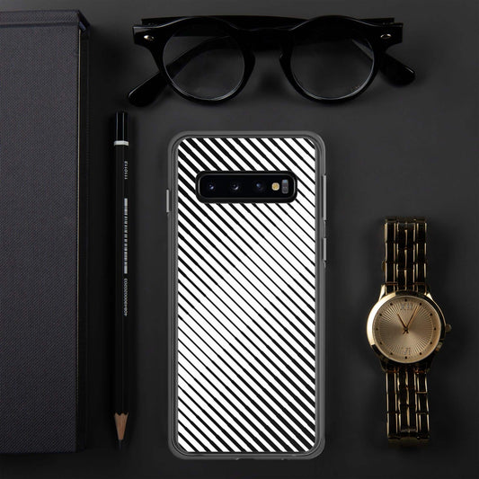 Stoßfeste Samsung Galaxy Handyhülle aus Polycarbonat und TPU, Schutz für Samsung Galaxy S10 bis S22 Ultra, in Schwarz.