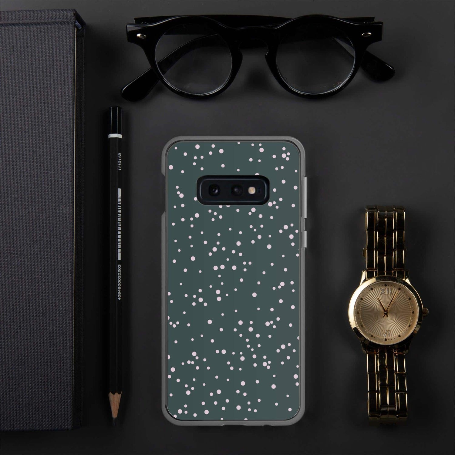 Samsung Galaxy Handyhülle aus Polycarbonat und TPU, langlebiger Schutz, kompatibel mit kabellosem Laden, in Schwarz.