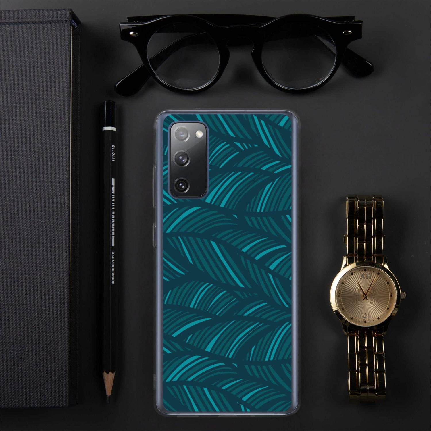 Samsung Galaxy Handyhülle aus Polycarbonat und TPU für kabelloses Laden, passend für Galaxy S10 bis S22 Ultra, in Schwarz