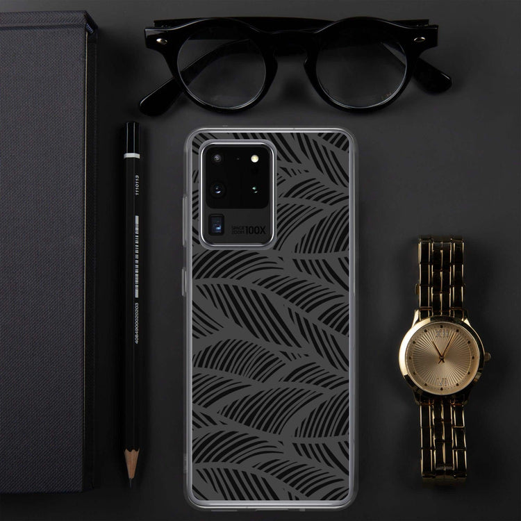 Robuste Samsung Galaxy Handyhülle aus Polycarbonat und TPU, schützt das Smartphone vor Stößen, in Schwarz.