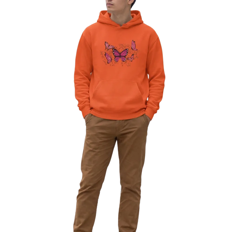 Mädchen Hoodie mit Schmetterling-Design, Baumwolle, Grafik, für 4-12 Jahre, bequemer Kapuzenpullover von BUYATHOME24