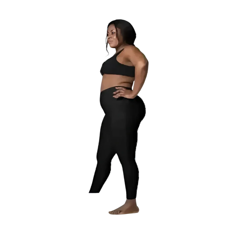 Damen Sport Leggings mit V-Bund, hoher Taille und Seitentaschen, in verschiedenen Größen, von BUYATHOME24