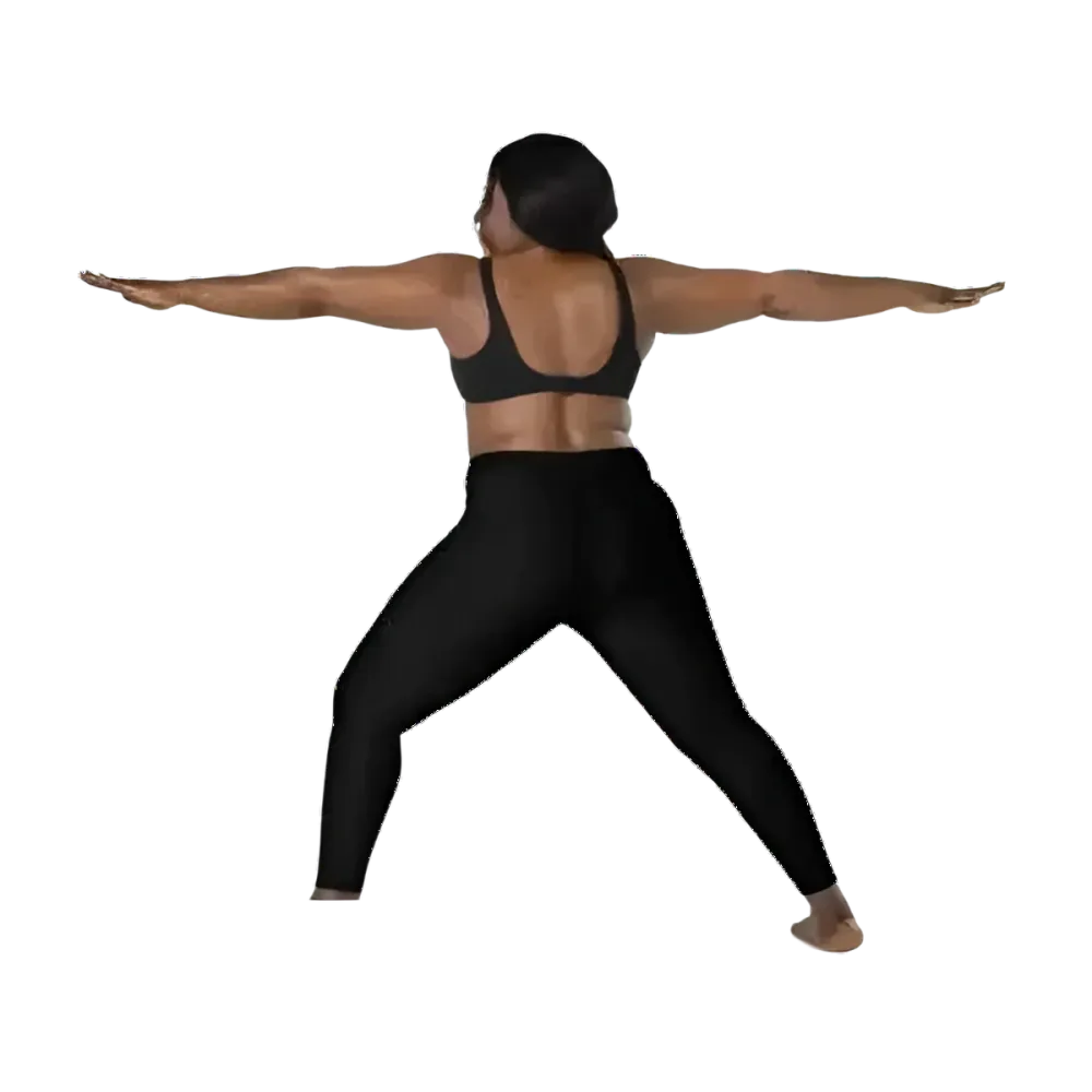 Damen Sport Leggings mit V-Bund, hohe Taille und Seitentaschen von BUYATHOME24, in 2XS-6XL, sportliche Fitnessbekleidung