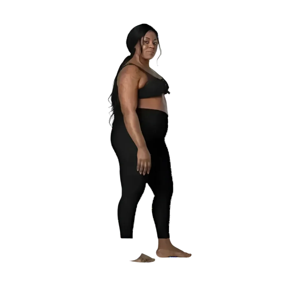 Damen Sport Leggings mit V-Bund, hoher Taille und Seitentaschen, in verschiedenen Größen, von BUYATHOME24