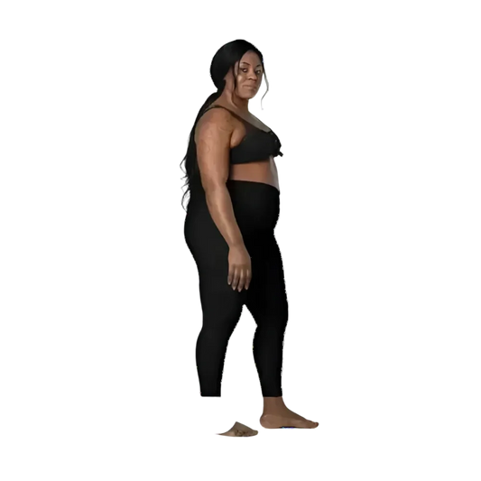 Damen Sport Leggings mit V-Bund, hoher Taille und Seitentaschen, in verschiedenen Größen, von BUYATHOME24