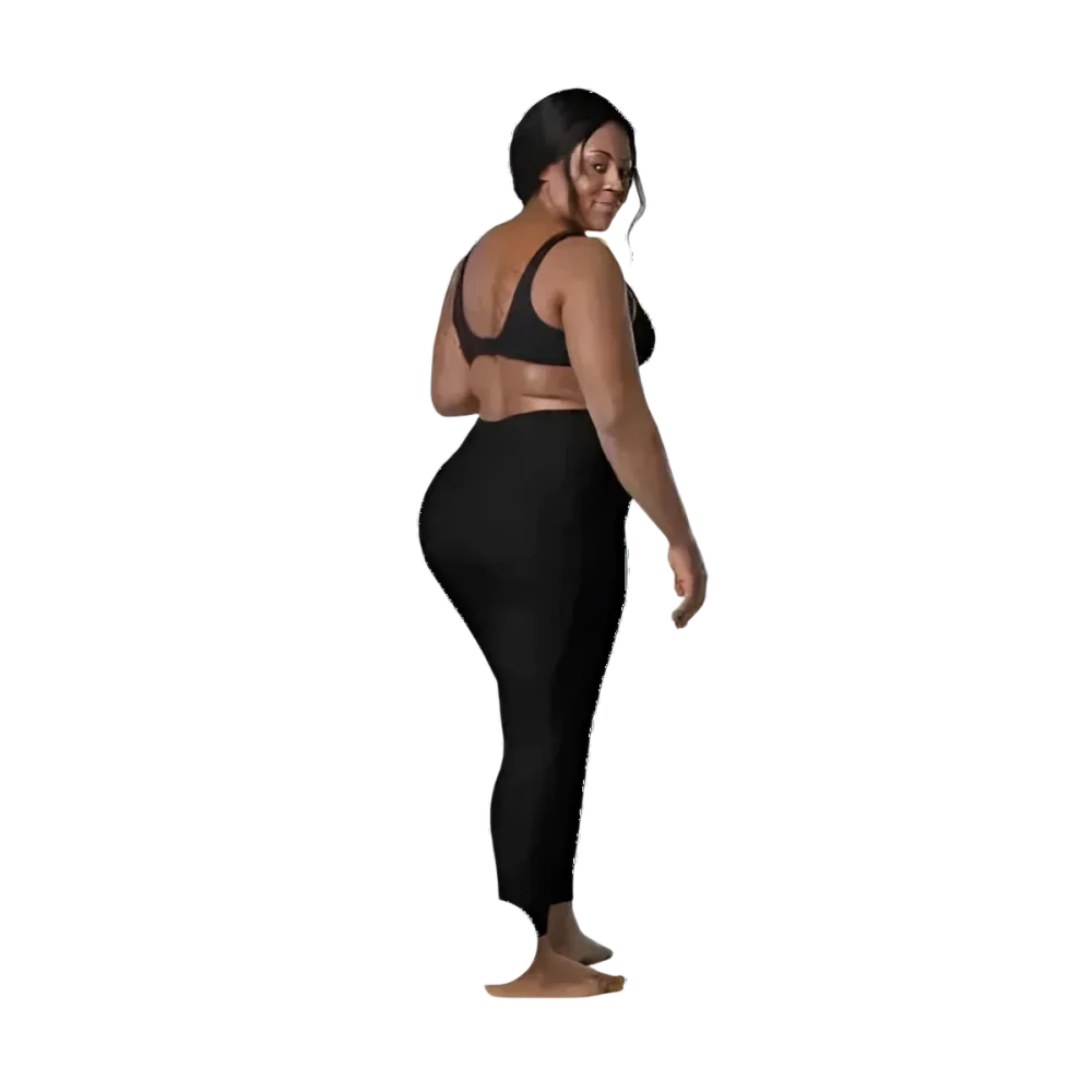 Damen Sport Leggings mit V-Bund und hoher Taille, Seitentaschen, in verschiedenen Größen von BUYATHOME24, bequeme Sportbekleidung