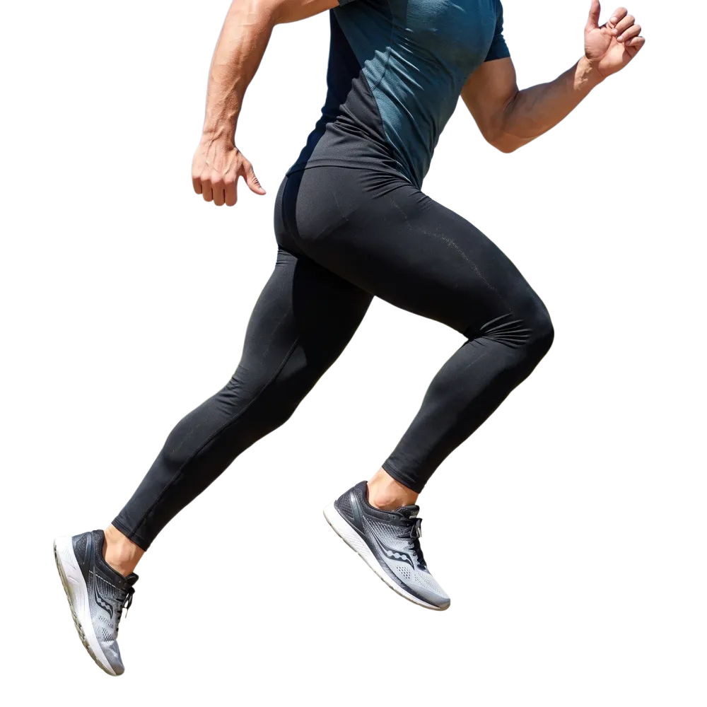 Herren Sportleggings von BUYATHOME24, Vier-Wege-Stretch, Fitnesshose in XS bis 3XL, bequeme Sport- und Trainingshose